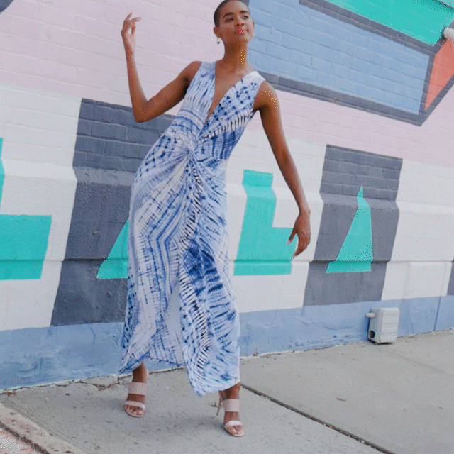Center Slit Maxi Dress - Acid Wash - Final Sale! | Clara Sunwoo Customer Favorite