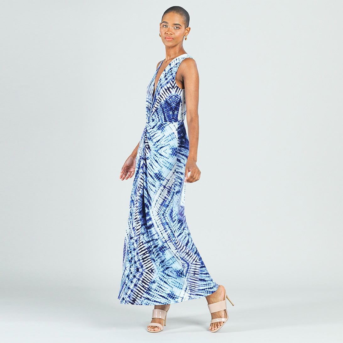 Center Slit Maxi Dress - Acid Wash - Final Sale! | Clara Sunwoo Customer Favorite