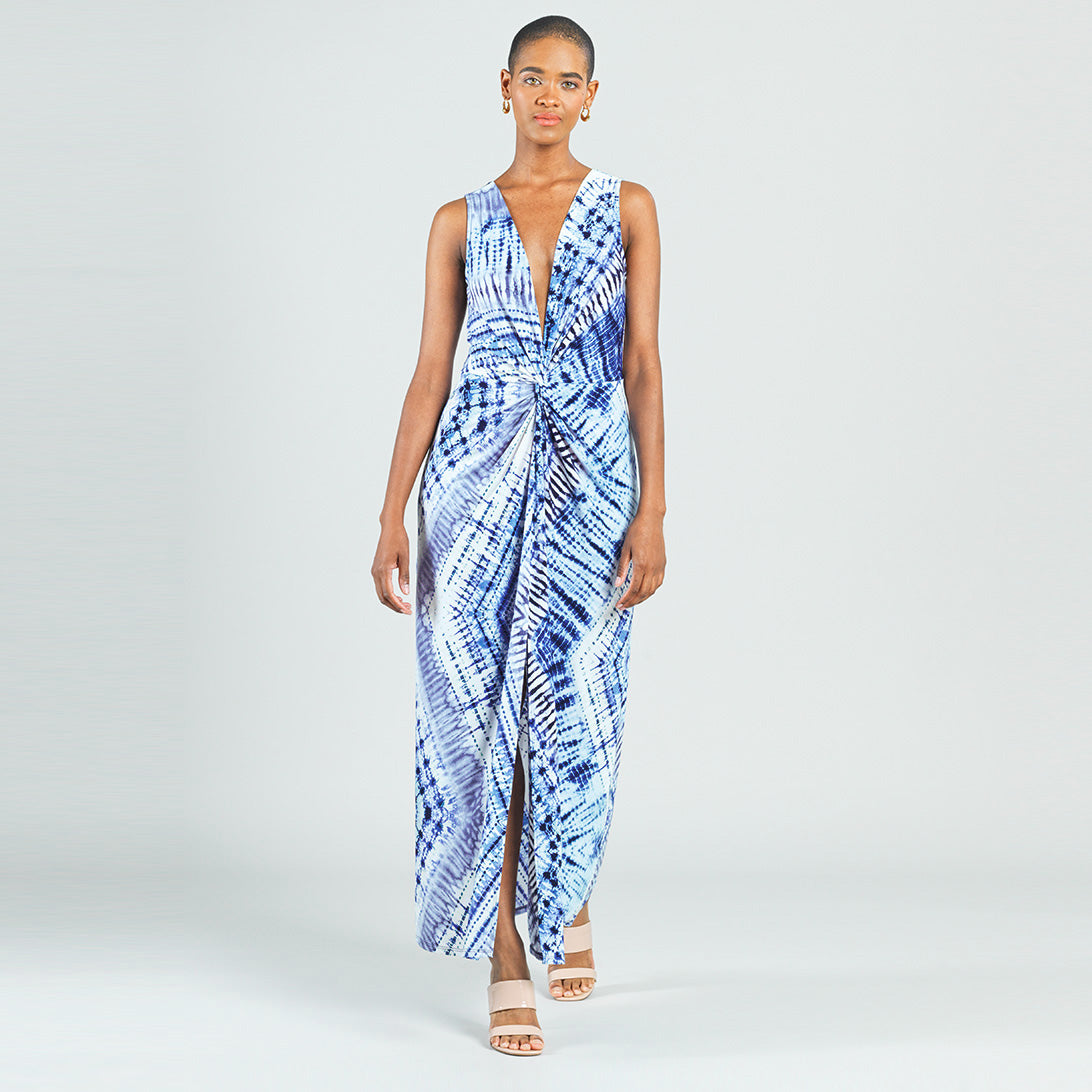 Center Slit Maxi Dress - Acid Wash - Final Sale! | Clara Sunwoo Customer Favorite