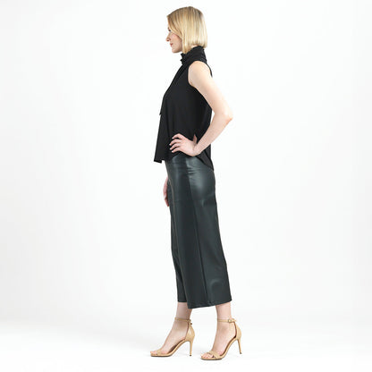 Mock Neck-Tie Detail Top - Black - Final Sale | Clara Sunwoo Signature