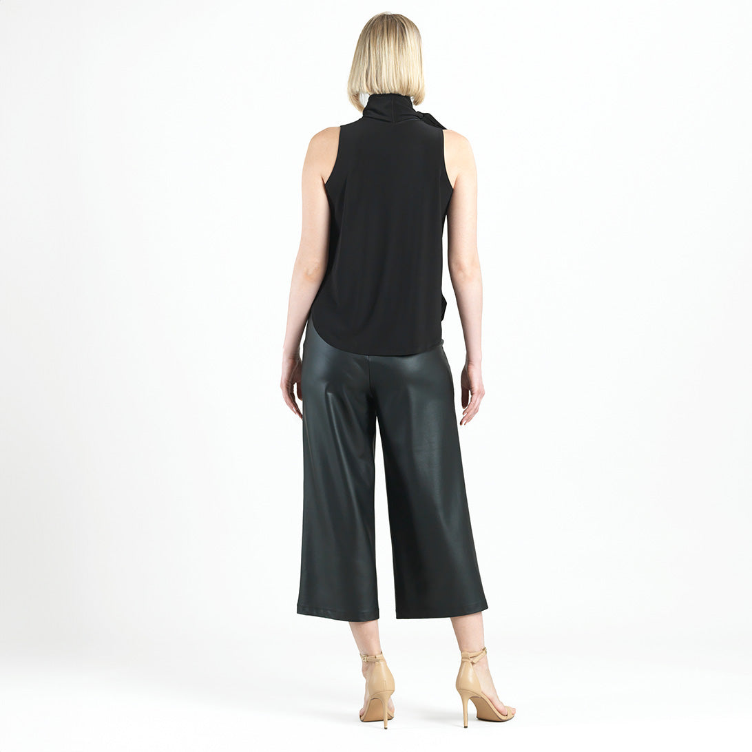 Mock Neck-Tie Detail Top - Black - Final Sale | Clara Sunwoo Signature