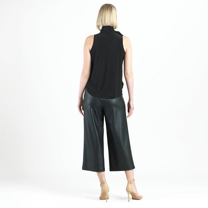 Mock Neck-Tie Detail Top - Black - Final Sale | Clara Sunwoo Signature