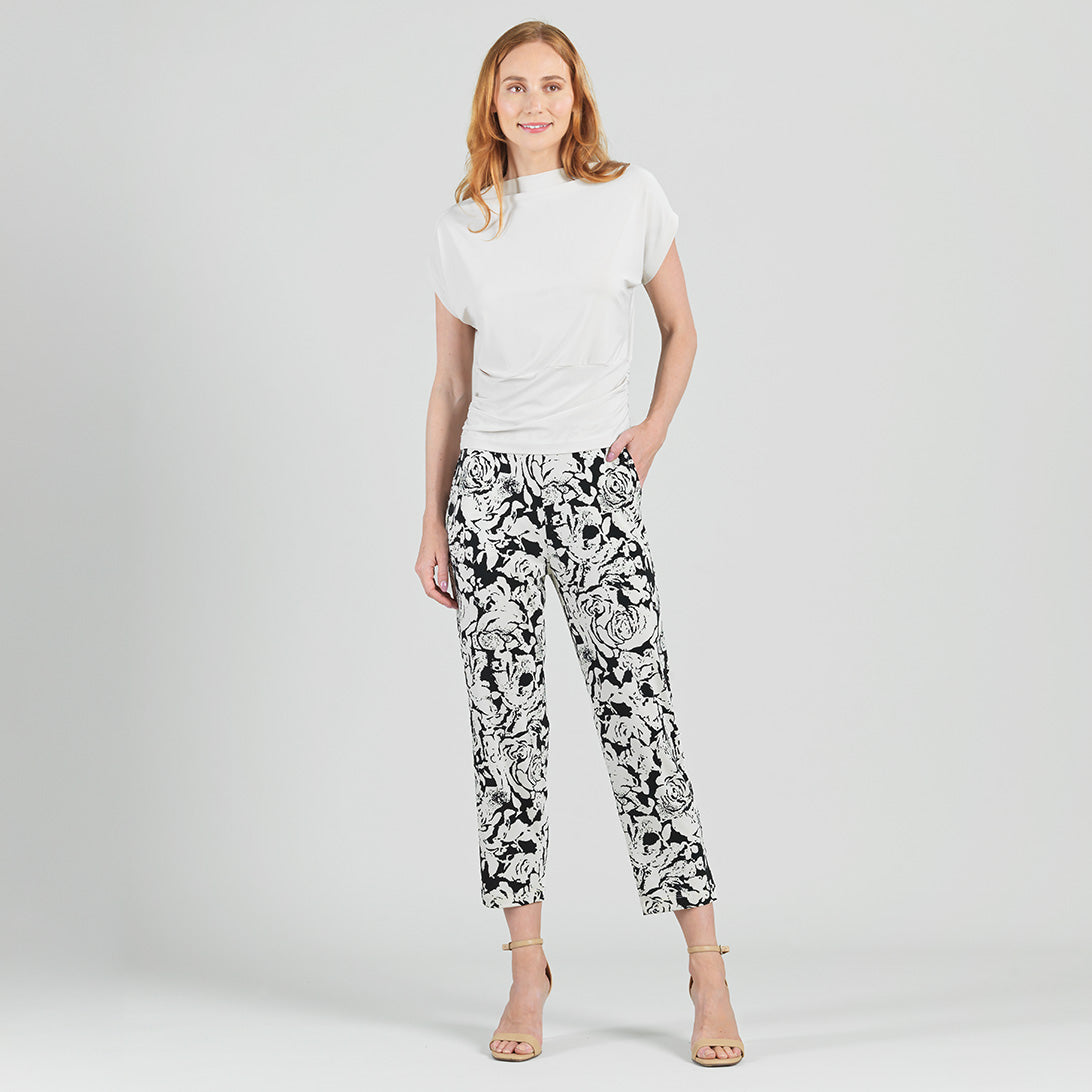 Side Ruched Boat Neck Top - Bone - Final Sale | Clara Sunwoo Latest