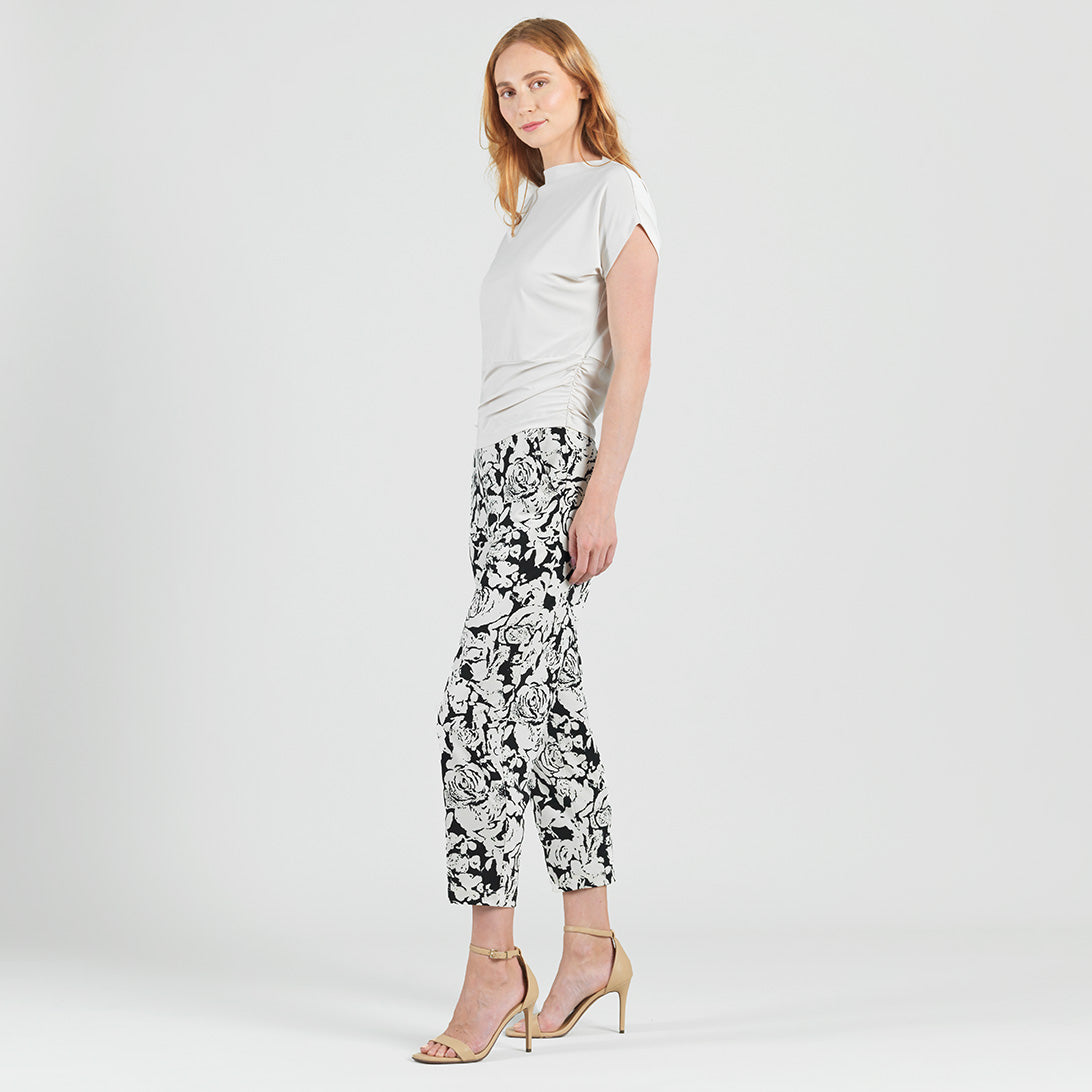 Side Ruched Boat Neck Top - Bone - Final Sale | Clara Sunwoo Latest
