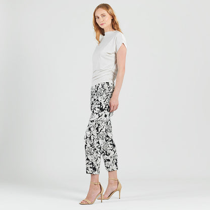 Side Ruched Boat Neck Top - Bone - Final Sale | Clara Sunwoo Latest