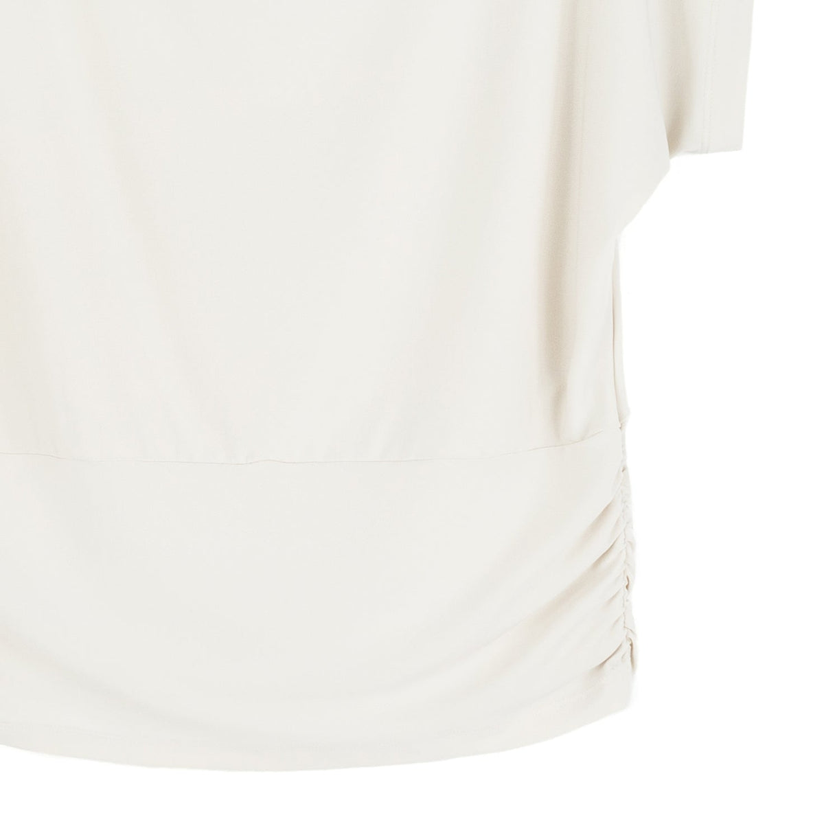 Side Ruched Boat Neck Top - Bone - Final Sale | Clara Sunwoo Latest