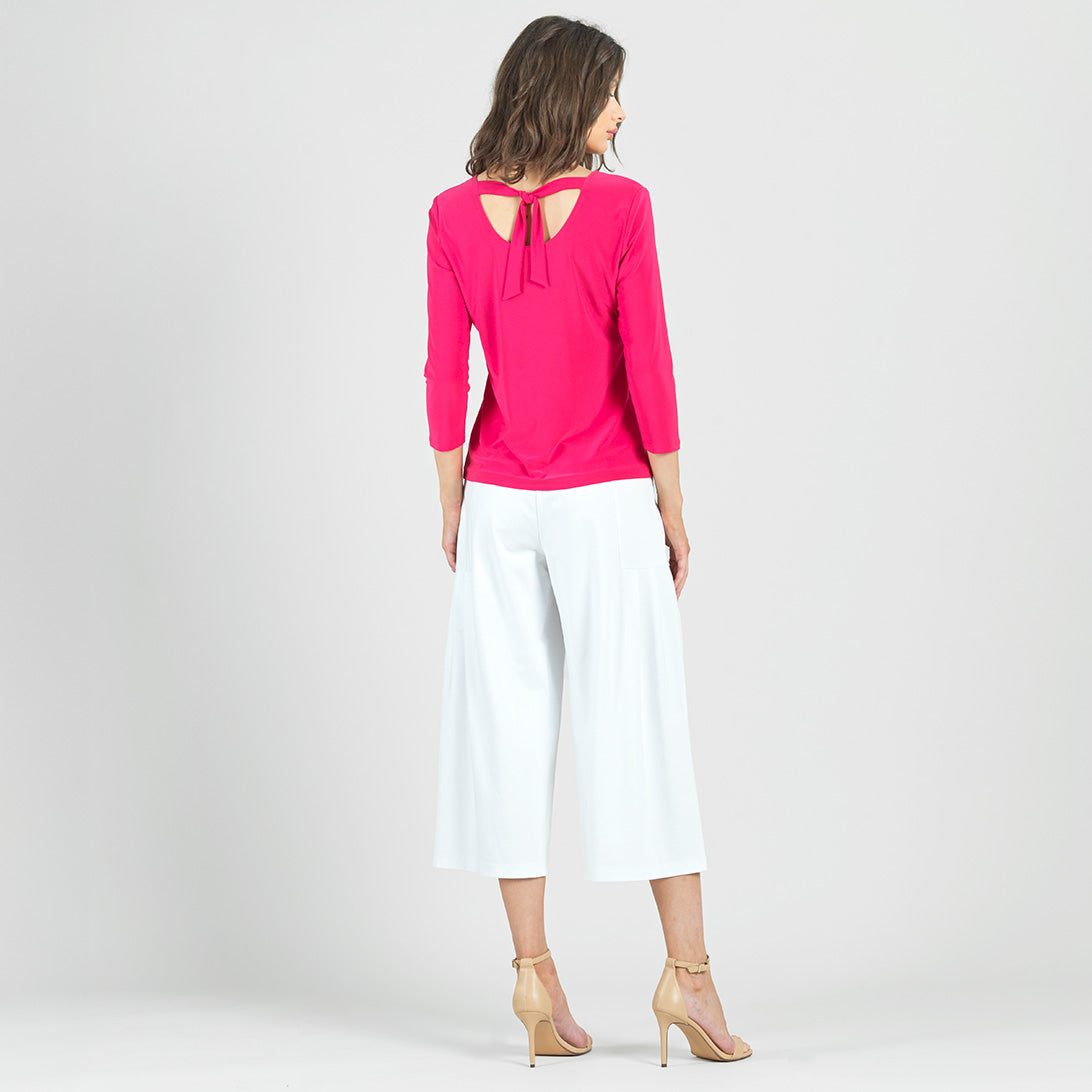 Reversible Back Tie Top - Hot Pink - Final Sale | Clara Sunwoo Trending