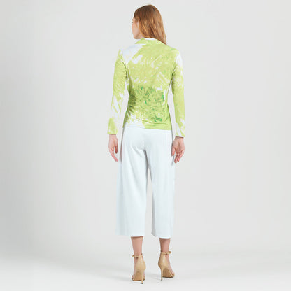 V-Neck Draped Pleat Top - Floral Citrus - Final Sale | Clara Sunwoo Special Offer