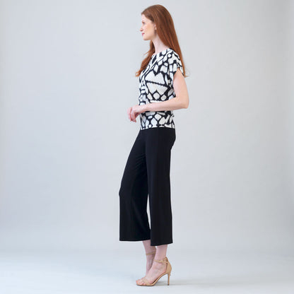 Crinkle Pleat Knit - Dolman Short Sleeve Top - Aztec - Final Sale | Clara Sunwoo Featured