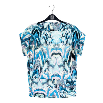 Side Ruched Boat Neck Top - Abstract Prism - Final Sale! | Clara Sunwoo Featured