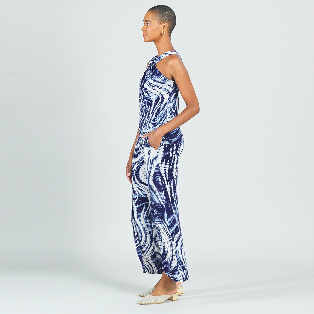 Crepe Knit - Grecian Halter Top - Swirl Wave - Final Sale! | Clara Sunwoo Customer Favorite
