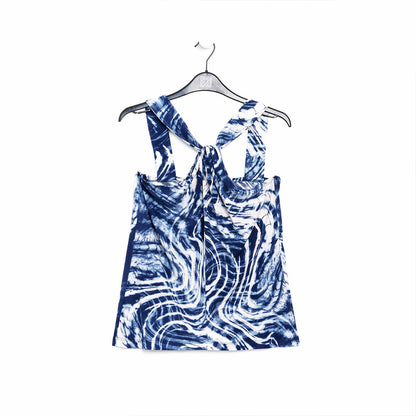 Crepe Knit - Grecian Halter Top - Swirl Wave - Final Sale! | Clara Sunwoo Customer Favorite
