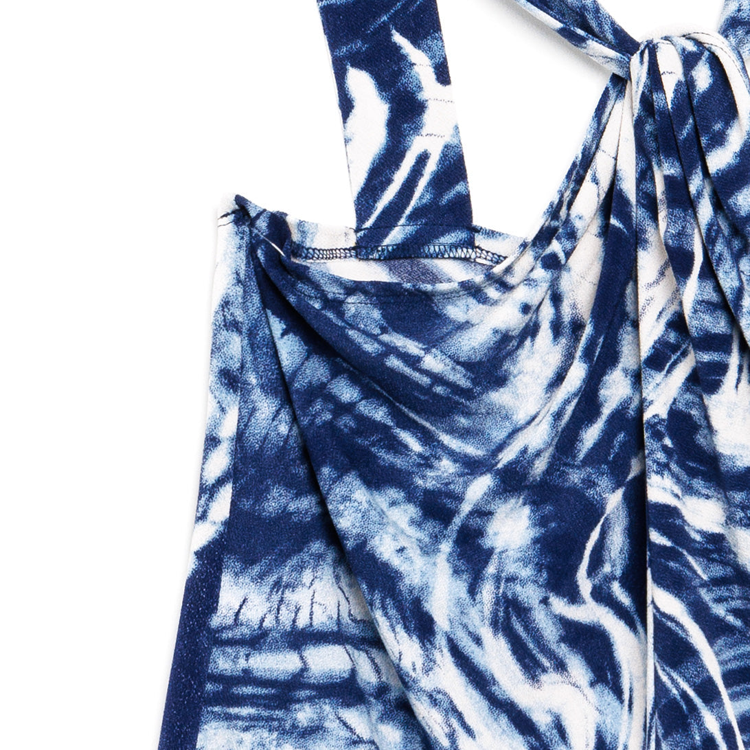 Crepe Knit - Grecian Halter Top - Swirl Wave - Final Sale! | Clara Sunwoo Customer Favorite