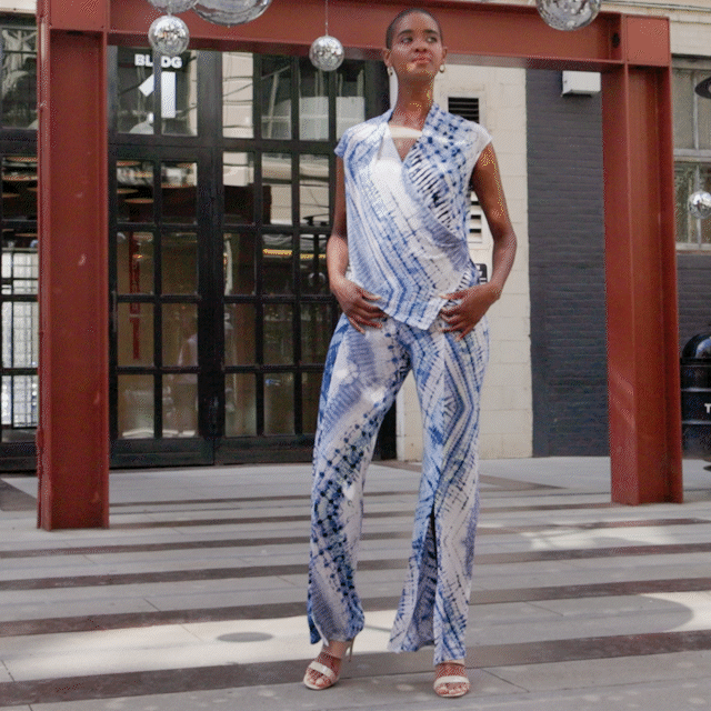 Kick Front High Slit Pant - Acid Wash - Final Sale! | Clara Sunwoo New