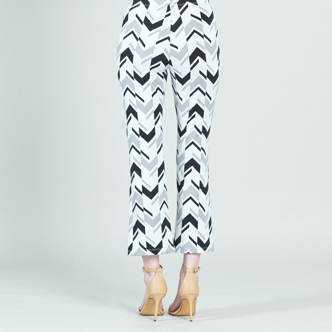 Center Seam Front Slit Ankle Pant - Chevron Stripe - Final Sale! | Clara Sunwoo Value