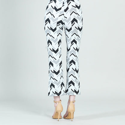 Center Seam Front Slit Ankle Pant - Chevron Stripe - Final Sale! | Clara Sunwoo Value