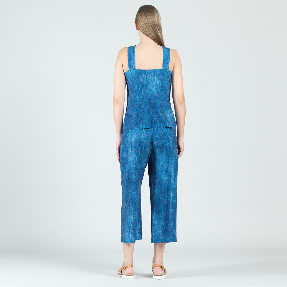 Grecian Halter Top - Denim Print - Final Sale | Clara Sunwoo Recommended