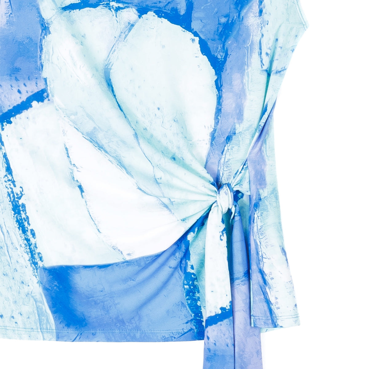 Cap Sleeve Side Tie Top - Water Splash - Final Sale | Clara Sunwoo Signature