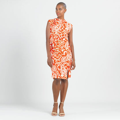 Butter Knit - Side Slit Midi Dress - Paisley Lotus - Final Sale! | Clara Sunwoo Deals