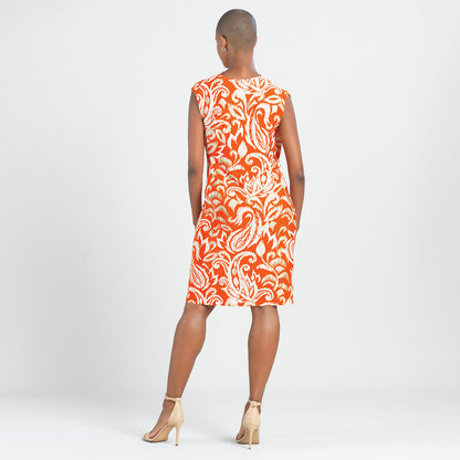 Butter Knit - Side Slit Midi Dress - Paisley Lotus - Final Sale! | Clara Sunwoo Deals