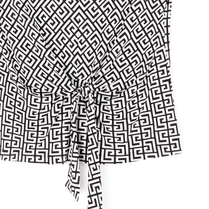 Butter Knit - Sleeveless Center Front Tie Top - Greek Key - Final Sale! | Clara Sunwoo Value