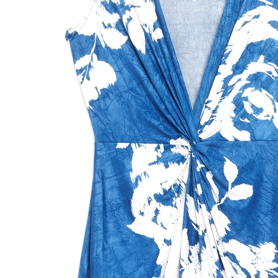 Crushed Silk Knit - Center Slit Maxi Dress - Dreamy Floral - Final Sale! | Clara Sunwoo Everyday