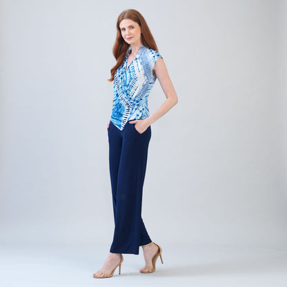 Crossover Faux Wrap Top - Acid Wash - Final Sale | Clara Sunwoo Discount