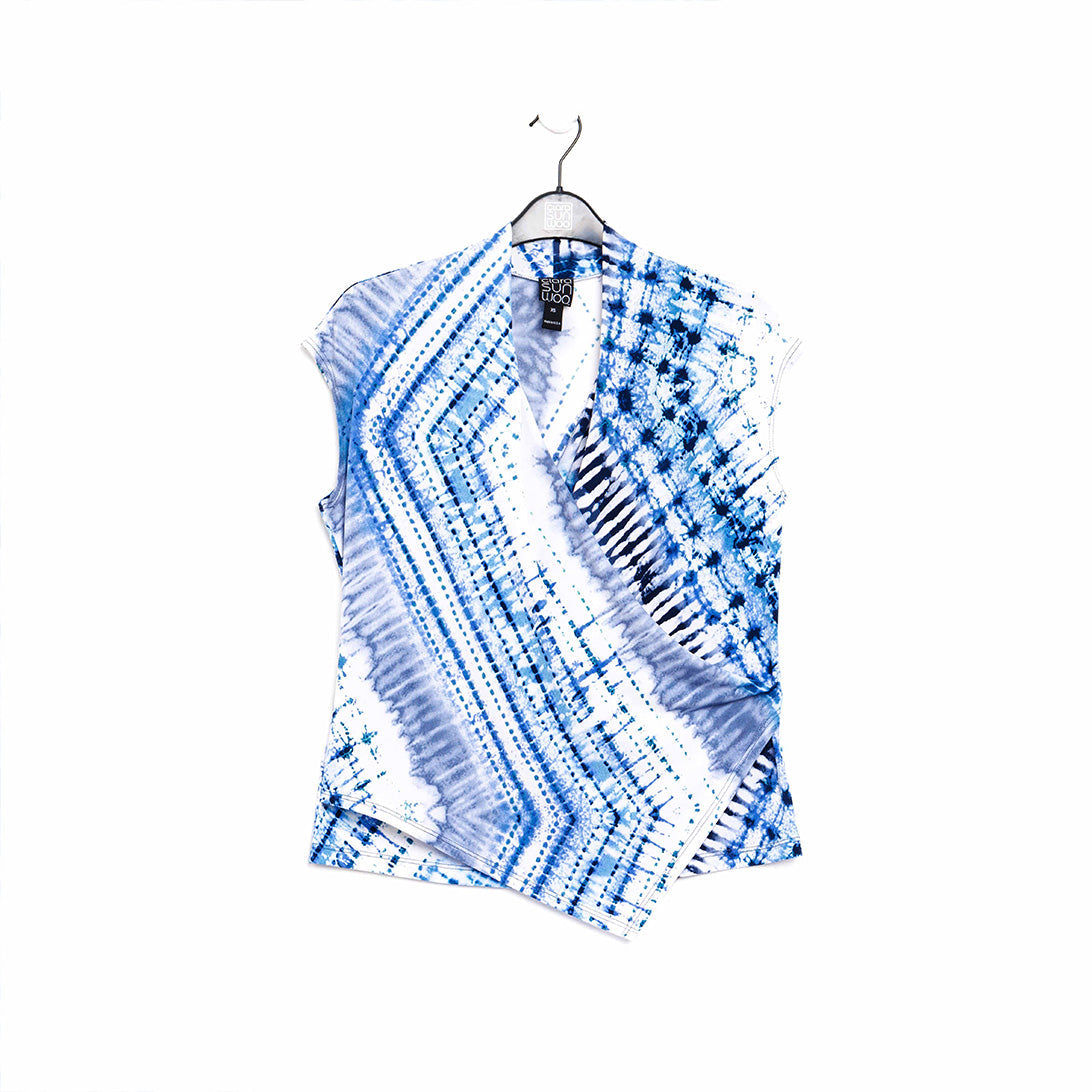 Crossover Faux Wrap Top - Acid Wash - Final Sale | Clara Sunwoo Discount