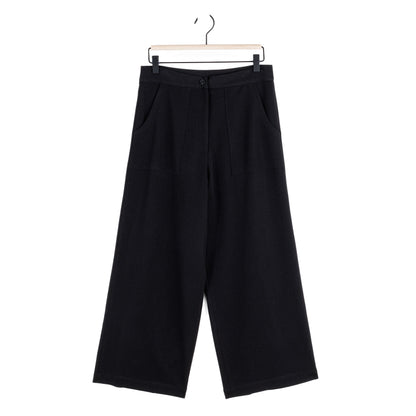 Woven Twill - Zip Closure Front Pocket Cropped Trouser - Black - Final Sale! | Clara Sunwoo Signature