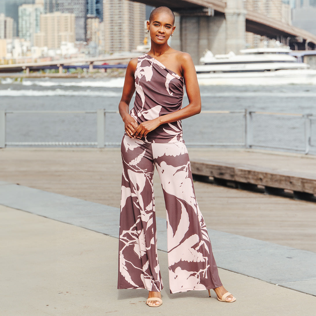 Signature Palazzo Pant - Floral Stem - Final Sale | Clara Sunwoo Essential