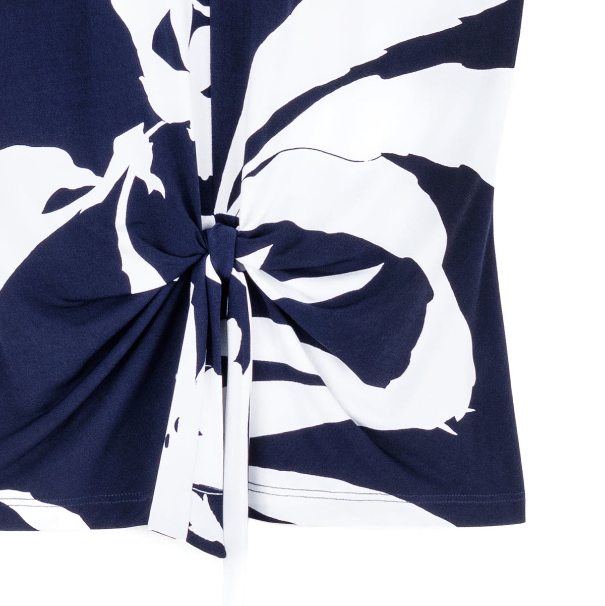 Sleeveless V-Neck Center Front Tie Top - Abstract Branch - Final Sale | Clara Sunwoo Recommended