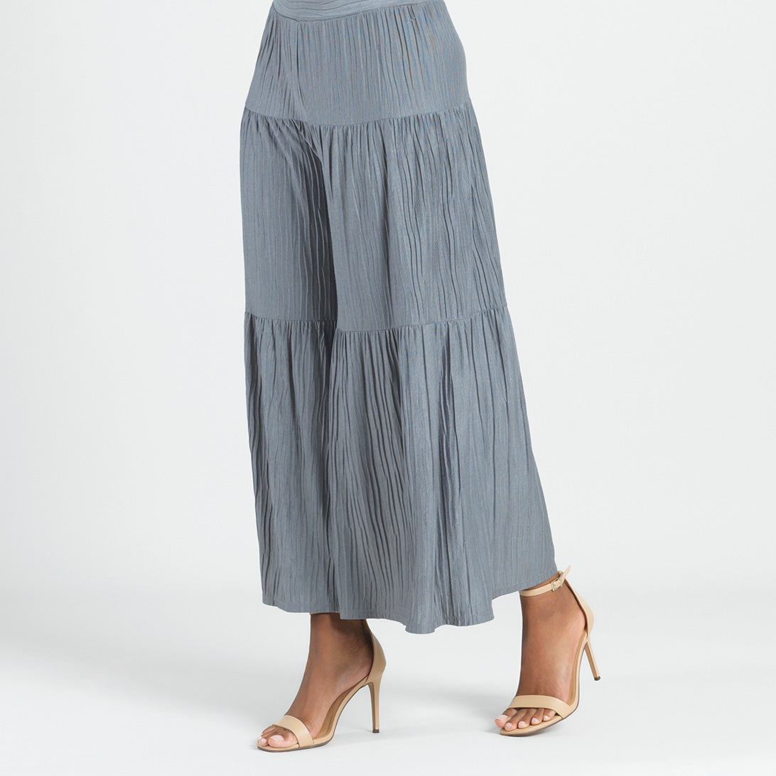Soft Pleat Knit - Tiered Skirt-Pant - Olive - Final Sale! | Clara Sunwoo Trusted
