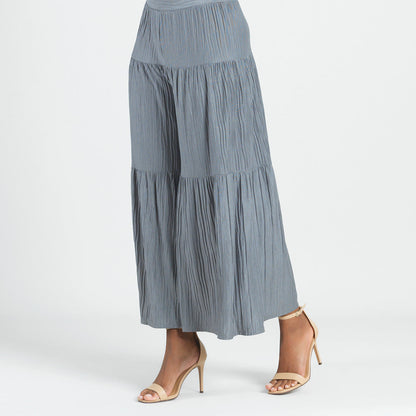 Soft Pleat Knit - Tiered Skirt-Pant - Olive - Final Sale! | Clara Sunwoo Trusted