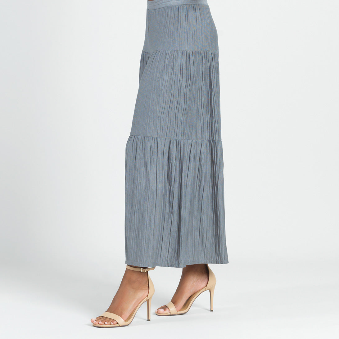 Soft Pleat Knit - Tiered Skirt-Pant - Olive - Final Sale! | Clara Sunwoo Trusted