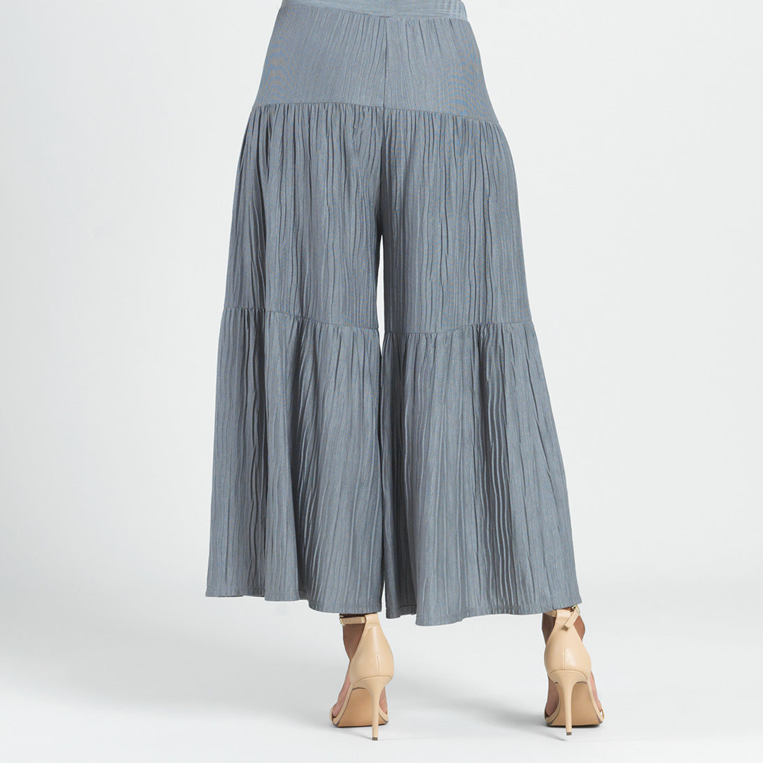 Soft Pleat Knit - Tiered Skirt-Pant - Olive - Final Sale! | Clara Sunwoo Trusted
