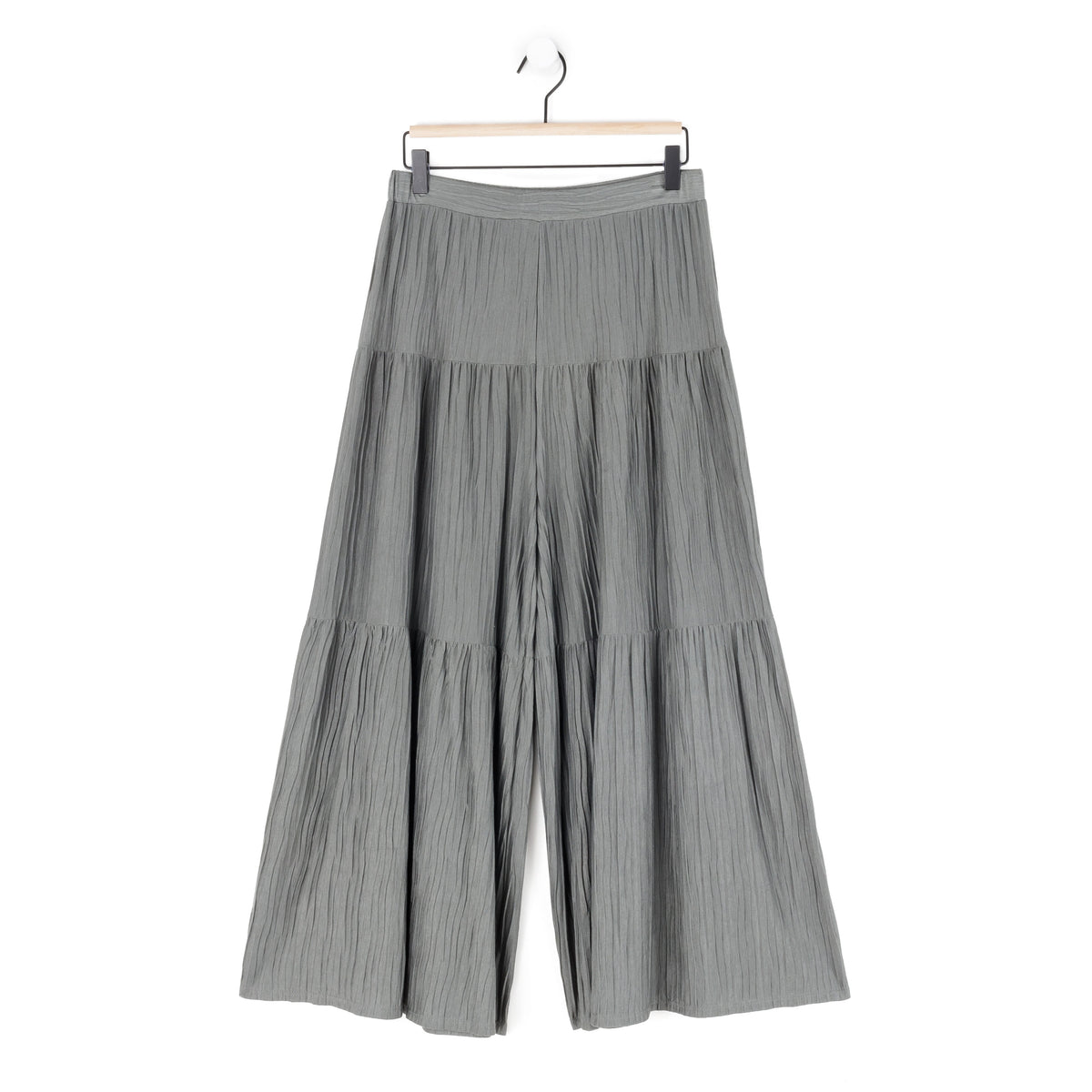Soft Pleat Knit - Tiered Skirt-Pant - Olive - Final Sale! | Clara Sunwoo Trusted