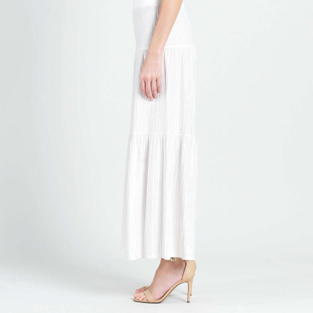 Soft Pleat Knit - Tiered Skirt-Pant - Ivory - Final Sale! | Clara Sunwoo Top Pick