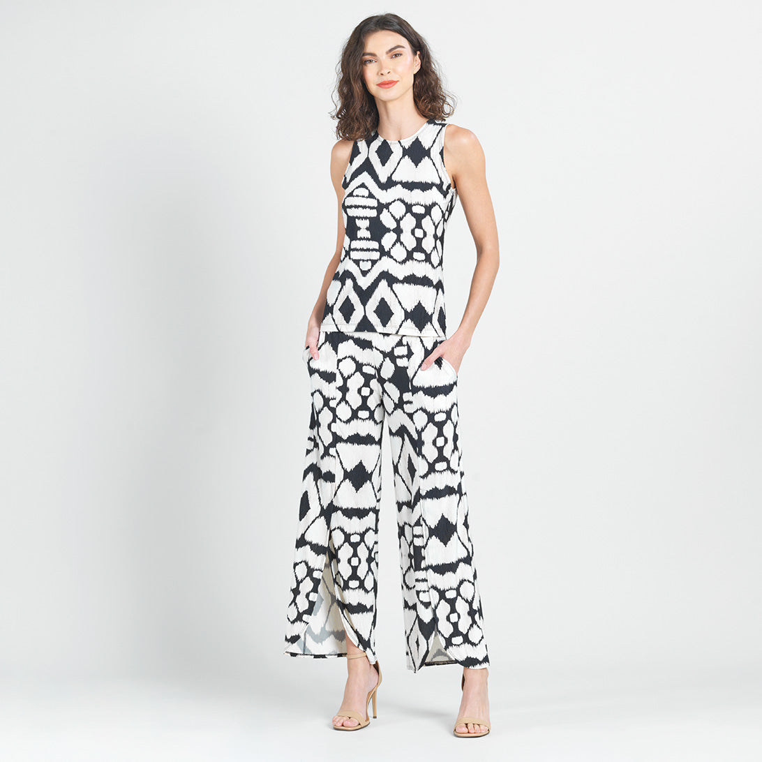 Crinkle Pleat Knit - Modern Jewel Neck Tank - Aztec - Final Sale! | Clara Sunwoo Featured