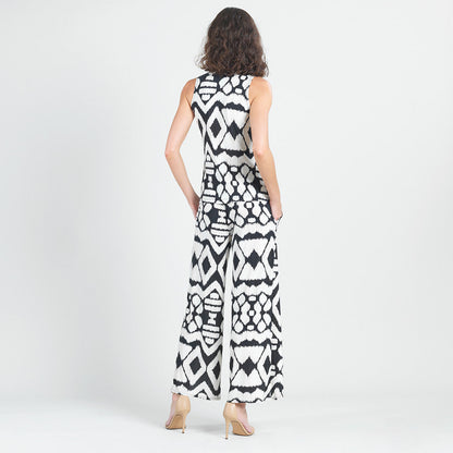 Crinkle Pleat Knit - Modern Jewel Neck Tank - Aztec - Final Sale! | Clara Sunwoo Featured