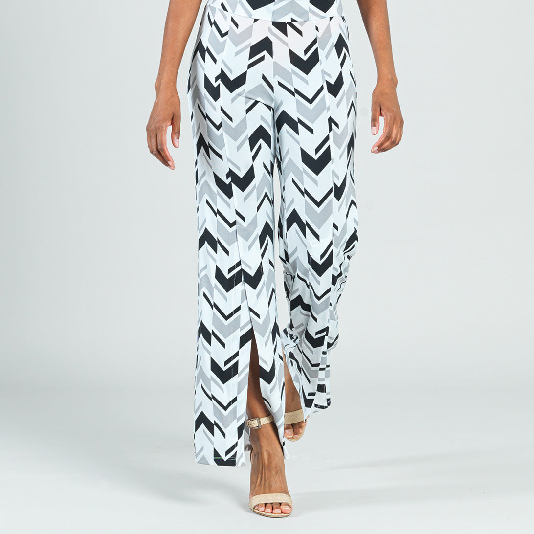 Kick Front High Slit Pant - Chevron Stripe - Final Sale! | Clara Sunwoo New