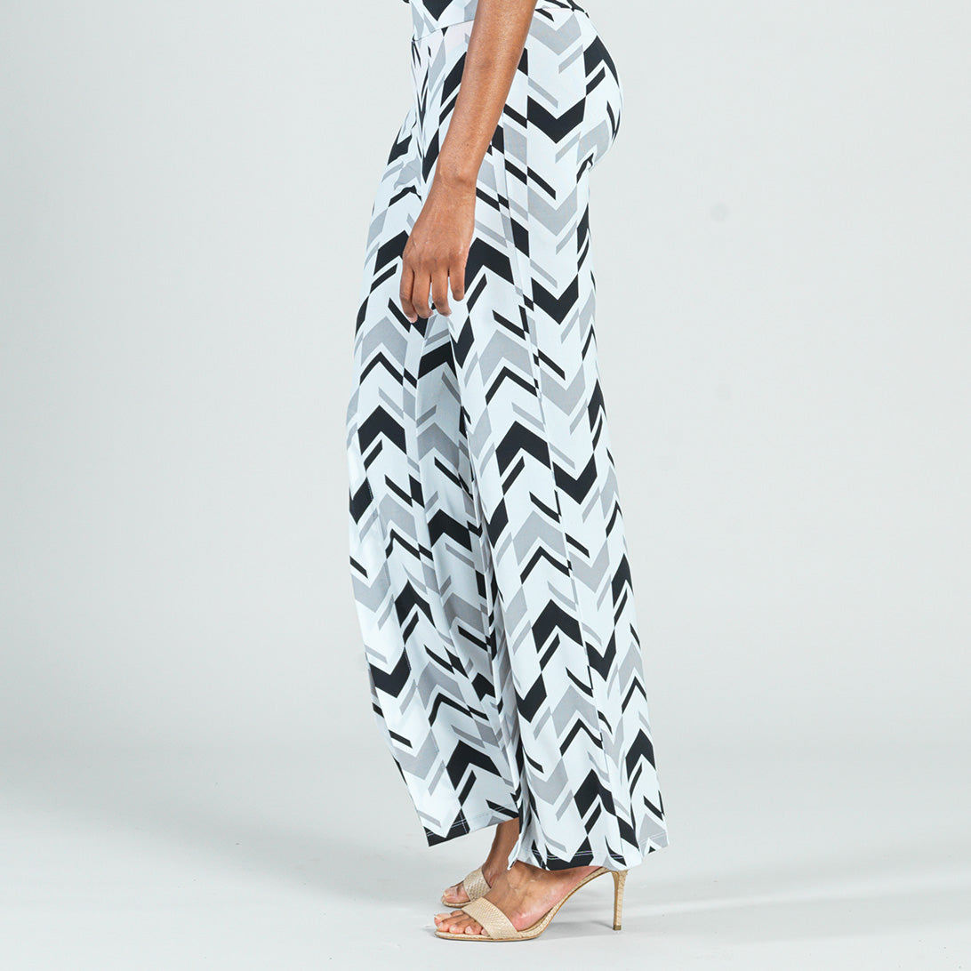 Kick Front High Slit Pant - Chevron Stripe - Final Sale! | Clara Sunwoo New