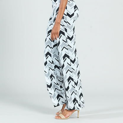 Kick Front High Slit Pant - Chevron Stripe - Final Sale! | Clara Sunwoo New