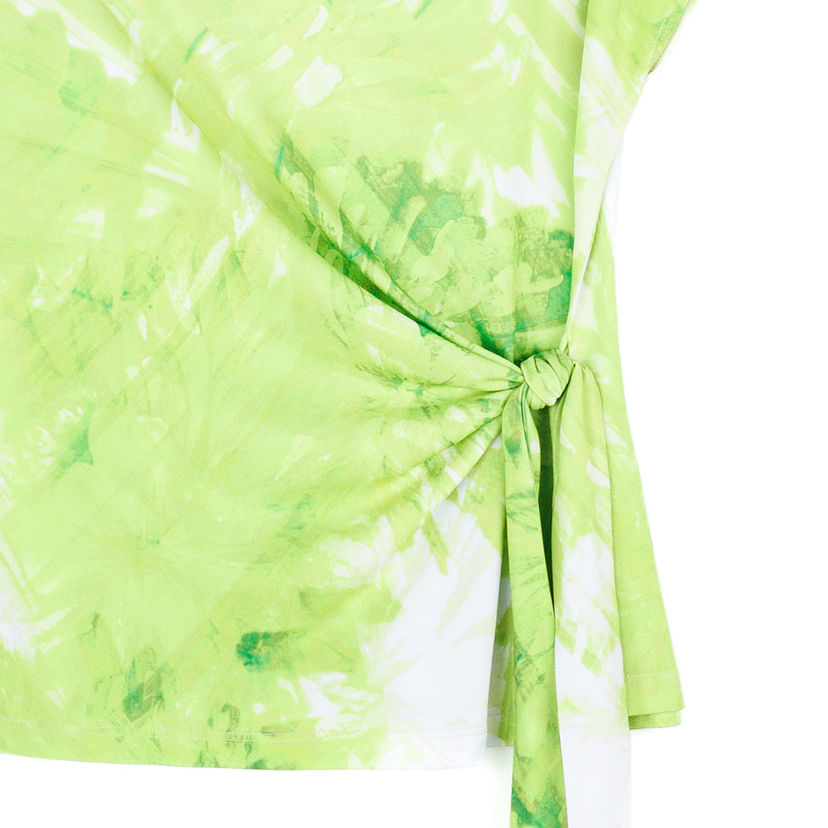 Slant Sleeve Side Tie Top - Floral Citrus - Final Sale | Clara Sunwoo Latest