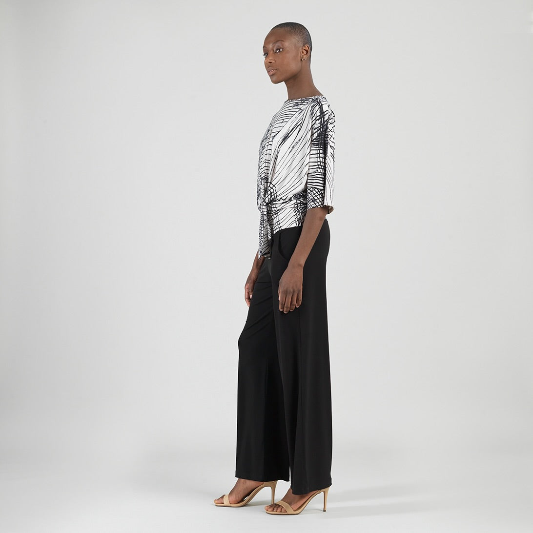 Signature Side Tie Top - Web Lines - Final Sale | Clara Sunwoo Premium