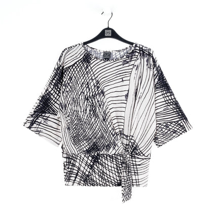 Signature Side Tie Top - Web Lines - Final Sale | Clara Sunwoo Premium