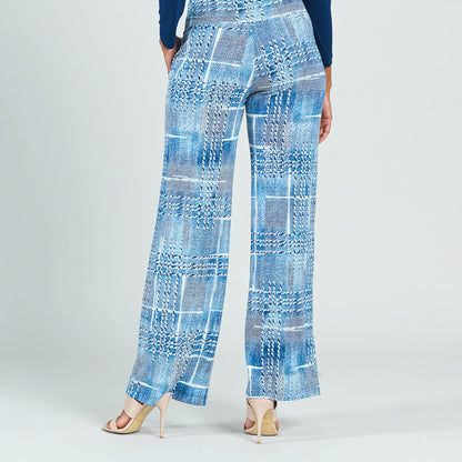 Textured Wide Leg Pocket Pant - Denim Plaid - Final Sale! | Clara Sunwoo Recommended