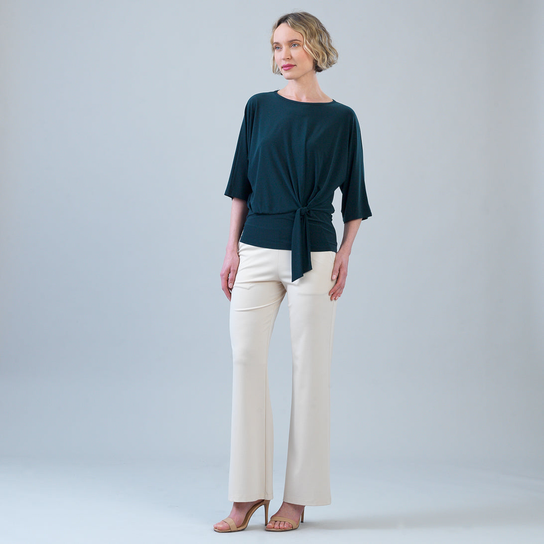 Signature Side Tie Top - Hunter Green - Final Sale | Clara Sunwoo Recommended