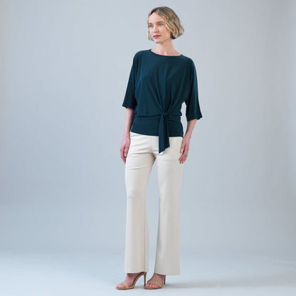 Signature Side Tie Top - Hunter Green - Final Sale | Clara Sunwoo Recommended