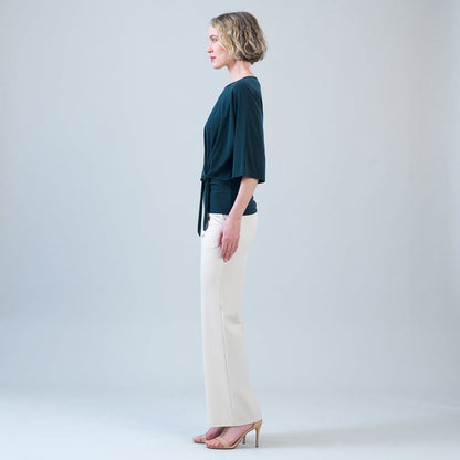 Signature Side Tie Top - Hunter Green - Final Sale | Clara Sunwoo Recommended