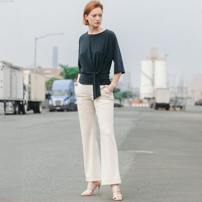 Signature Side Tie Top - Hunter Green - Final Sale | Clara Sunwoo Recommended